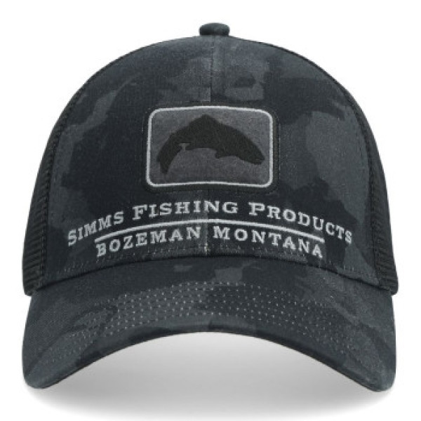 Simms Trout Icon Trucker Regiment Camo Carbon Cap