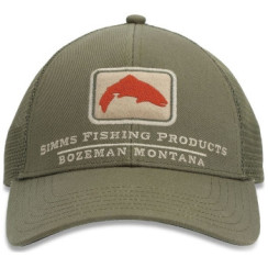 Simms Trout Icon Trucker Cap Riffle Green