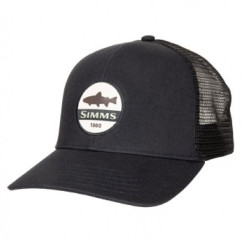 Simms Trout Patch Trucker Cap Black