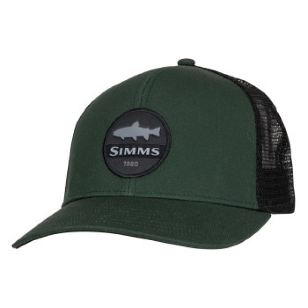Simms Trout Patch Trucker Foliage Cap