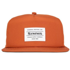 Simms Unstructured Flat Brim Cap Simms Orange