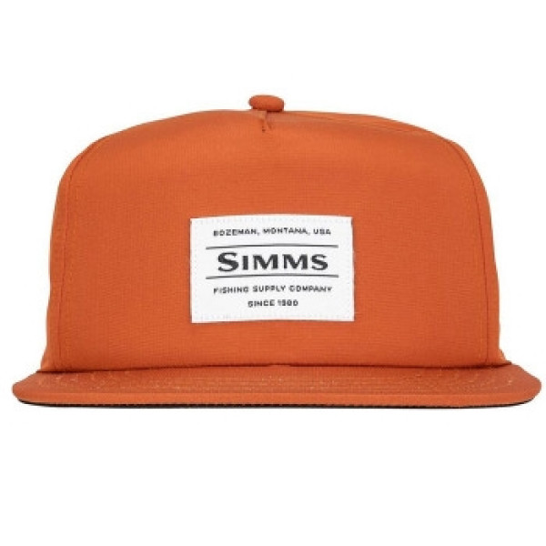 Simms Unstructured Flat Brim Cap Simms Orange