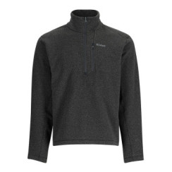 Simms Rivershed Half Zip Black Heather S