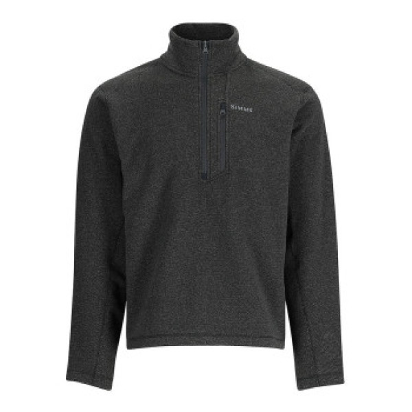 Simms Rivershed Half Zip Black Heather XXL