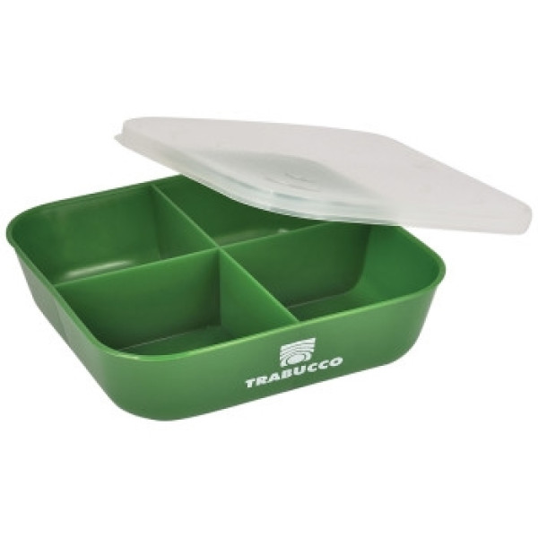 Коробка Trabucco для наживки Bait Box 4 комірки green