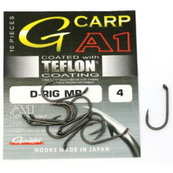 Крючок Gamakatsu A1 G-Carp D-Rig MB P.T.F.E. coating Grey #4 10шт