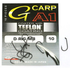 Крючок Gamakatsu A1 G-Carp D-Rig MB P.T.F.E. coating Grey #10 10шт