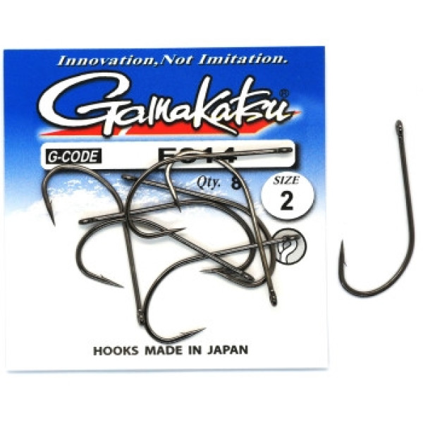 Gamakatsu F314 N/L Black #2 Hook, 8 pcs.