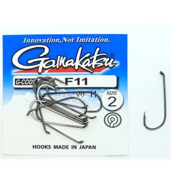 Крючок Gamakatsu F11 N/L Black #2 11шт