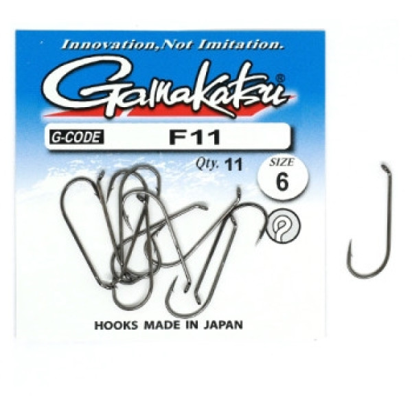 Гачок Gamakatsu F11 N/L Black #6 11шт