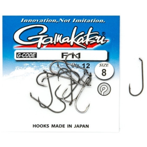 Гачок Gamakatsu F11 N/L Black #8 12шт