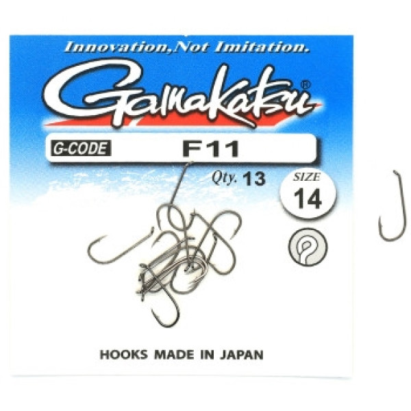 Гачок Gamakatsu F11 N/L Black #14 13шт