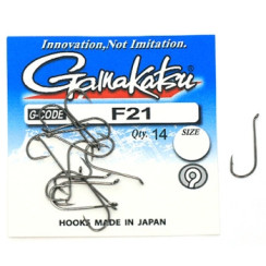 Gamakatsu F21 N/L Black #4 Hook, 13 pcs.