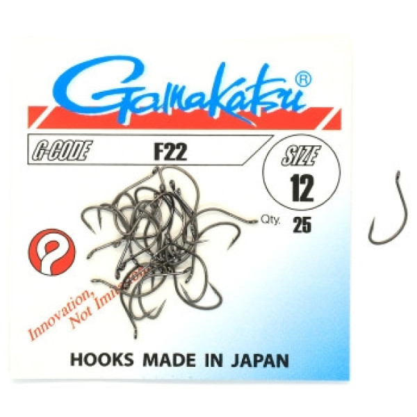 Гачок Gamakatsu F22 Black #12 25шт
