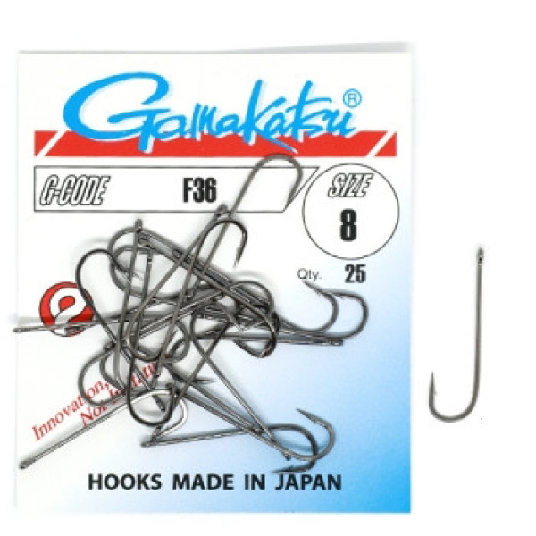 Гачок Gamakatsu F36 Black #8 25шт