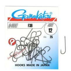 Gamakatsu F36 Black #12 Hook, 25 pcs.