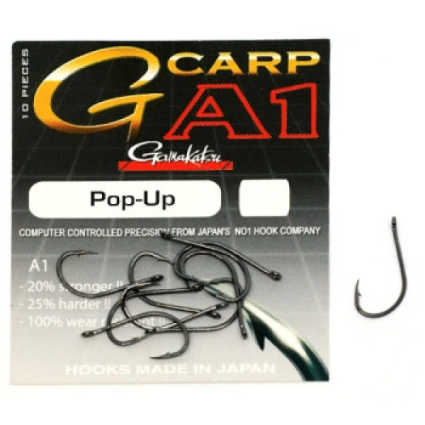Гачок Gamakatsu A1 G-Carp Pop-Up Black #4 10шт