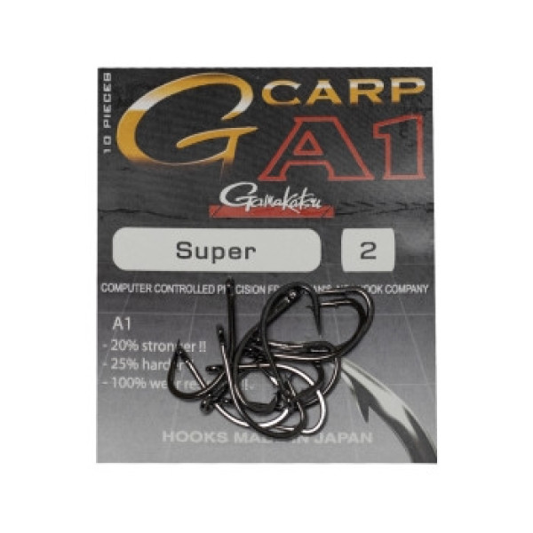Крючок Gamakatsu A1 G-Carp Super Black #2 10шт