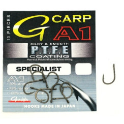 Hook Gamakatsu A1 G-Carp Specialist PTFE coating Gray #8 10pcs