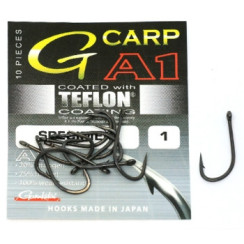Крючок Gamakatsu A1 G-Carp Specimen P.T.F.E. coating Grey #1 10 шт