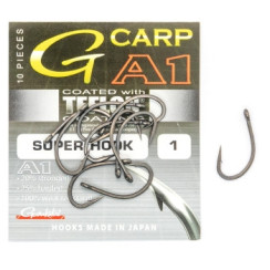Крючок Gamakatsu A1 G-Carp Super Hook P.T.F.E. coating Grey #1 10шт