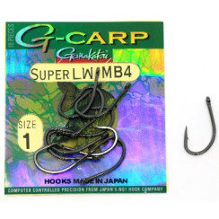 Гачок Gamakatsu G-Carp Super LW MB4 Black #1 10шт