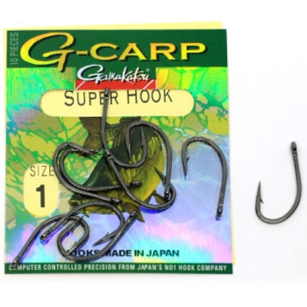Гачок Gamakatsu G-Carp Super Black #1 10шт
