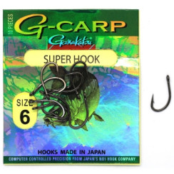 Gamakatsu G-Carp Super Black #6 Hook, 10 pcs.