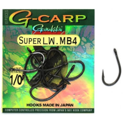 Гачок Gamakatsu G-Carp Super LW MB4 Black #1/0 10шт