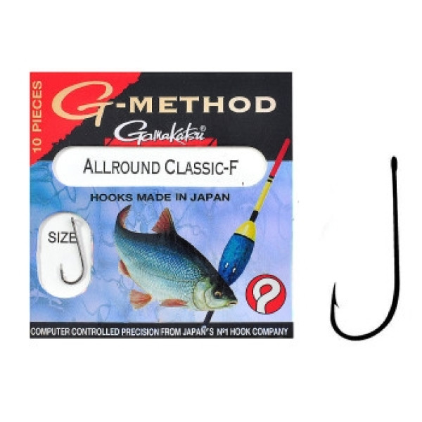 Гачок Gamakatsu G-Method Allround Classic F Black #18 10шт
