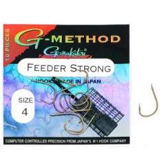 Gamakatsu G-Method Feeder Strong Bronze #4 Hook (10 pcs)