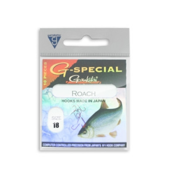Гачок Gamakatsu G-Special Roach Red #18 10шт