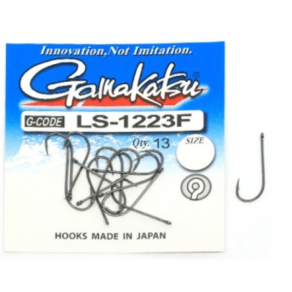 Гачок Gamakatsu LS-1223F N/L Black #6 13шт