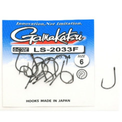 Гачок Gamakatsu LS-2033F N/L Black #6 14шт