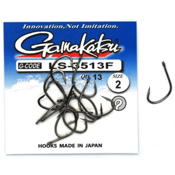 Гачок Gamakatsu LS-3513F N/L Black #2 15шт