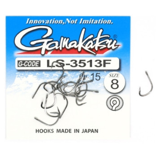 Гачок Gamakatsu LS-3513F N/L Black #8 13шт