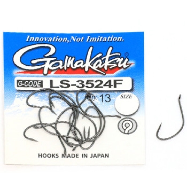 Gamakatsu LS-3524F N/L Black #12 Hook, 13 pcs.