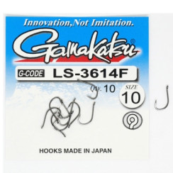 Гачок Gamakatsu LS-3614F N/L Black #10 10шт