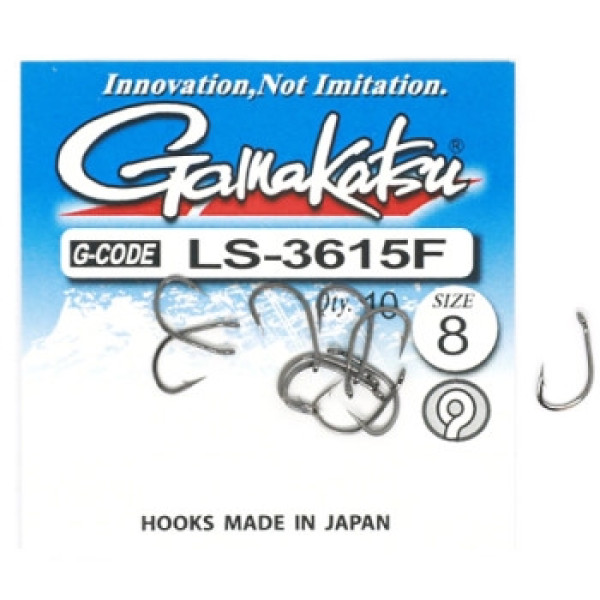 Гачок Gamakatsu LS-3615F N/L Black #8 9шт