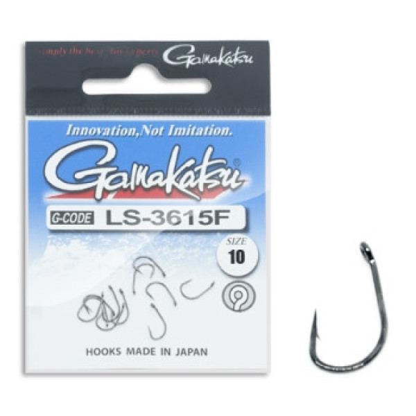 Гачок Gamakatsu LS-3615F N/L Black #10 10шт