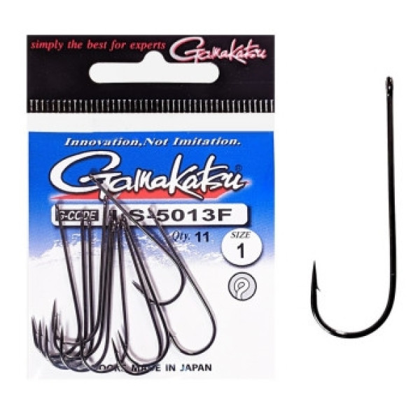 Gamakatsu LS-5013F N/L Black #1 Hook, 11 pcs.