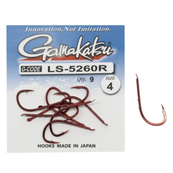Гачок Gamakatsu LS-5260R N/L Red #4 9шт