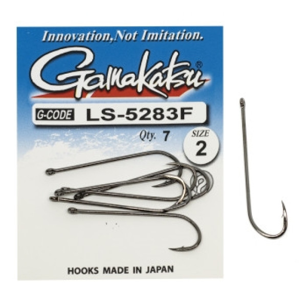 Gamakatsu LS-5283F N/L Black #2 Hook, 7 pcs.
