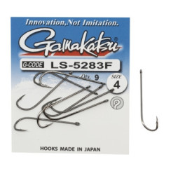 Gamakatsu LS-5283F N/L Black #4 Hook, 9 pcs.
