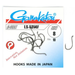 Gamakatsu LS-5314F Black #8 Hook, 10 pcs.