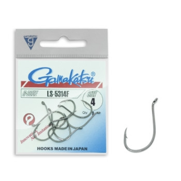 Gamakatsu LS-5314F Black #4 Hook, 10 pcs.