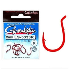 Гачок Gamakatsu LS-5333R N/L Red #6 8шт
