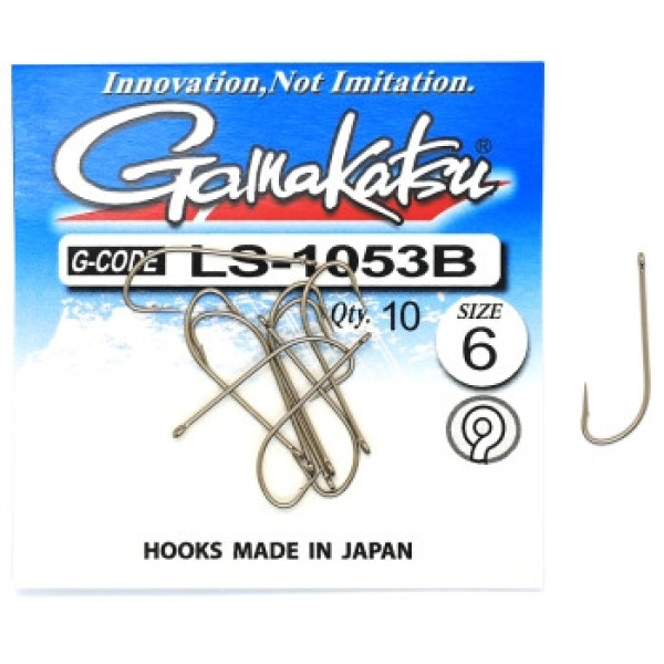 Gamakatsu LS-1053B N/L Bronze Hook #6, 10 pcs.