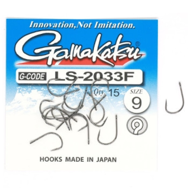 Gamakatsu LS-2033F N/L Black #9 Hook, 15 pcs.