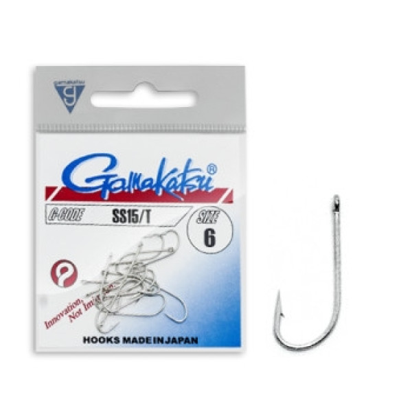 Gamakatsu SS15/T Tinned #6 Hook, 12 pcs.